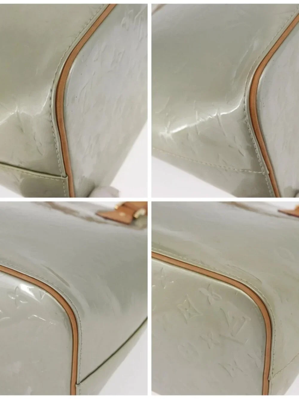 LOUIS VUITTON Monogram Vernis Houston Hand Bag Gris M91053 LV Auth 157738 - Picture 16 of 16